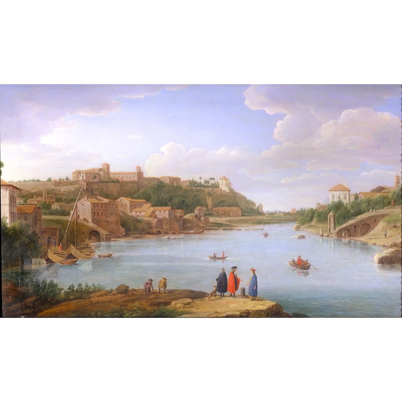 Dipinto: View of the Tiber Near the Aventine Hill