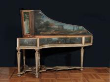 Dipinto: Harpsichord Painted with Views of the Roman Countryside and Figures