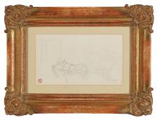 Dipinto: Study for a hourse and coach (recto) - Study for an Horse Head (verso)